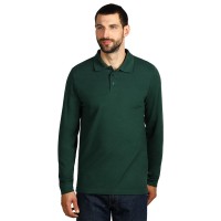 GATOR, long sleeved polo shirt, 200 g/m2, green
