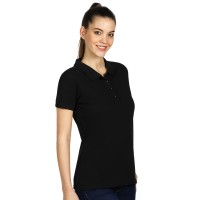 TOP GUN LADY, women's polo shirt, 210 g/m2, black