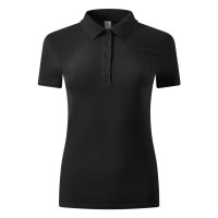 UNA, women's polo shirt, 180 g/m2, black