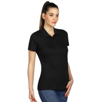 UNA, women's polo shirt, 180 g/m2, black
