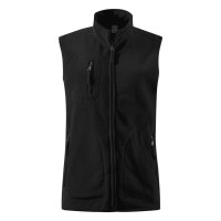 POLARIS VEST, unisex polar fleece vest, black
