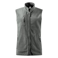 POLARIS VEST, unisex polar fleece vest, ash