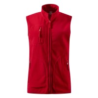 POLARIS VEST, unisex polar fleece vest, red