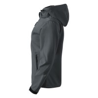 PROTECT MEN, softshell jacket with detachable hood, dark gray