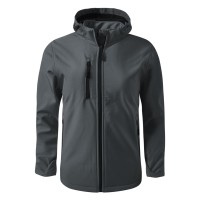 PROTECT MEN, softshell jacket with detachable hood, dark gray