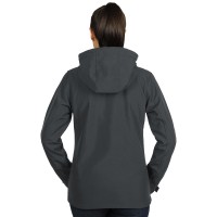 PROTECT WOMEN, women's softshell jacket with detachable hood, dark gray
