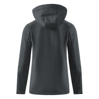 PROTECT WOMEN, women's softshell jacket with detachable hood, dark gray