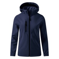 PROTECT WOMEN, women's softshell jacket with detachable hood, blue
