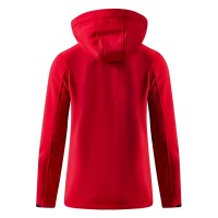 PROTECT WOMEN, women's softshell jacket with detachable hood, red