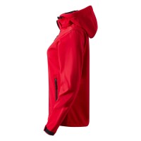 PROTECT WOMEN, women's softshell jacket with detachable hood, red
