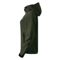 PROTECT WOMEN, women's softshell jacket with detachable hood, olive