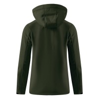 PROTECT WOMEN, women's softshell jacket with detachable hood, olive