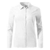BUSINESS LSL WOMEN, women's long sleeve shirt, classic adjusted fit, white