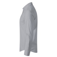 OXFORD LSL MEN, men's long sleeve shirt, regular fit, gray