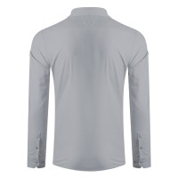 OXFORD LSL MEN, men's long sleeve shirt, regular fit, gray