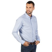 OXFORD LSL MEN, men's long sleeve shirt, regular fit, sky blue