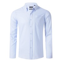 OXFORD LSL MEN, men's long sleeve shirt, regular fit, sky blue
