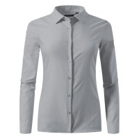 OXFORD LSL WOMEN, women's long sleeve shirt, classic adjusted fit, gray