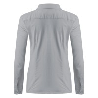 OXFORD LSL WOMEN, women's long sleeve shirt, classic adjusted fit, gray