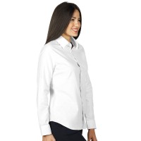 OXFORD LSL WOMEN, women's long sleeve shirt, classic adjusted fit, white