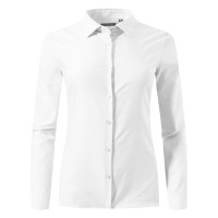 OXFORD LSL WOMEN, women's long sleeve shirt, classic adjusted fit, white