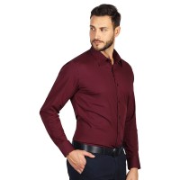 CLUB LSL MEN, men's long sleeve shirt, slim fit, burgundy