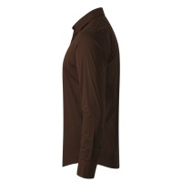 CLUB LSL MEN, men's long sleeve shirt, slim fit, brown