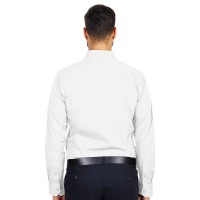 CLUB LSL MEN, men's long sleeve shirt, slim fit, white