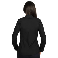CLUB LSL WOMEN, women's long sleeve shirt, slim fit, black