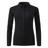 CLUB LSL WOMEN, women's long sleeve shirt, slim fit, black