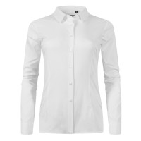 CLUB LSL WOMEN, women's long sleeve shirt, slim fit, white