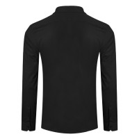 COMFORT LSL MEN, men’s long sleeve cotton shirt, black