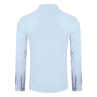 COMFORT LSL MEN, men’s long sleeve cotton shirt, sky blue