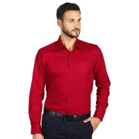 COMFORT LSL MEN, men’s long sleeve cotton shirt, red