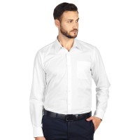 COMFORT LSL MEN, men’s long sleeve cotton shirt, white