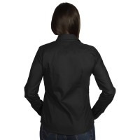 COMFORT LSL WOMEN, women's long sleeve cotton shirt, black