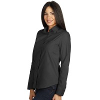 COMFORT LSL WOMEN, women's long sleeve cotton shirt, dark gray
