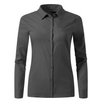 COMFORT LSL WOMEN, women's long sleeve cotton shirt, dark gray
