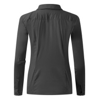 COMFORT LSL WOMEN, women's long sleeve cotton shirt, dark gray