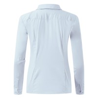 COMFORT LSL WOMEN, women's long sleeve cotton shirt, sky blue
