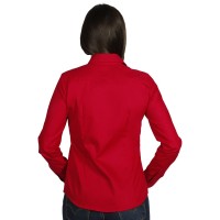 COMFORT LSL WOMEN, women's long sleeve cotton shirt, red
