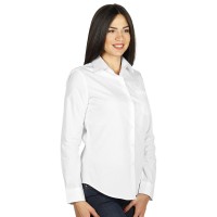 COMFORT LSL WOMEN, women's long sleeve cotton shirt, white