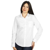 COMFORT LSL WOMEN, women's long sleeve cotton shirt, white