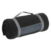 BLANKET, polar-fleece blanket, 220 g/m2, black