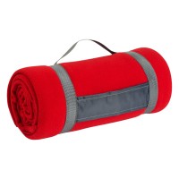 BLANKET, polar-fleece blanket, 220 g/m2, red