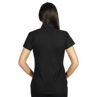 CLUB SSL WOMEN, women's short sleeve shirt, slim fit, black