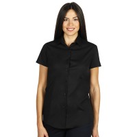 CLUB SSL WOMEN, women's short sleeve shirt, slim fit, black