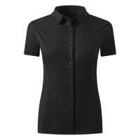 CLUB SSL WOMEN, women's short sleeve shirt, slim fit, black