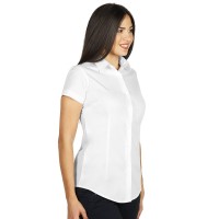 CLUB SSL WOMEN, women's short sleeve shirt, slim fit, white