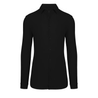 COLLINS LSL MEN, men's long sleeve shirt, black